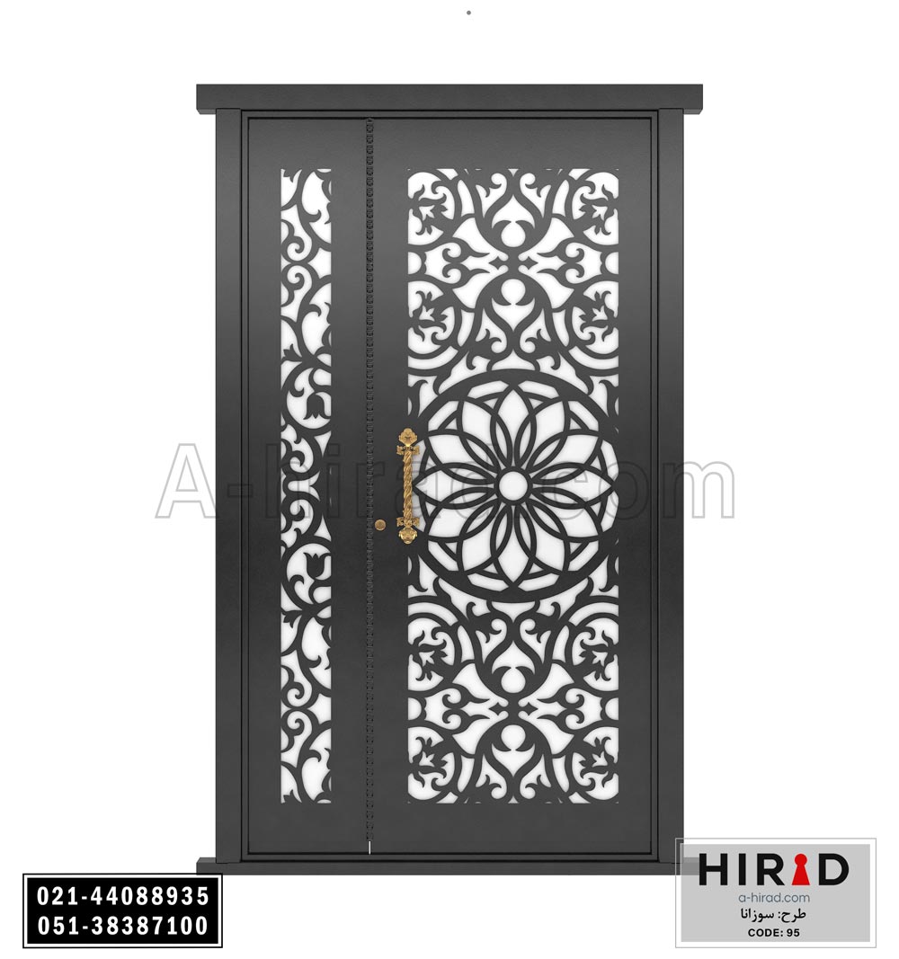 درب یک و نیم لنگه تولید شرکت هیراد کد 1595